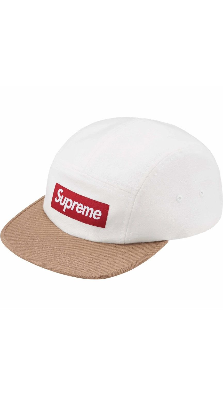 image of Supreme 2 Tone Camp Cap in White, Men's