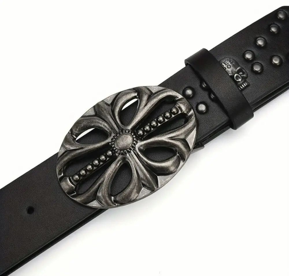 Jewelry Men's Belt Bohemian Style Belt Vintage Inlaid Skeleton Head Size ONE SIZE - 4 Thumbnail