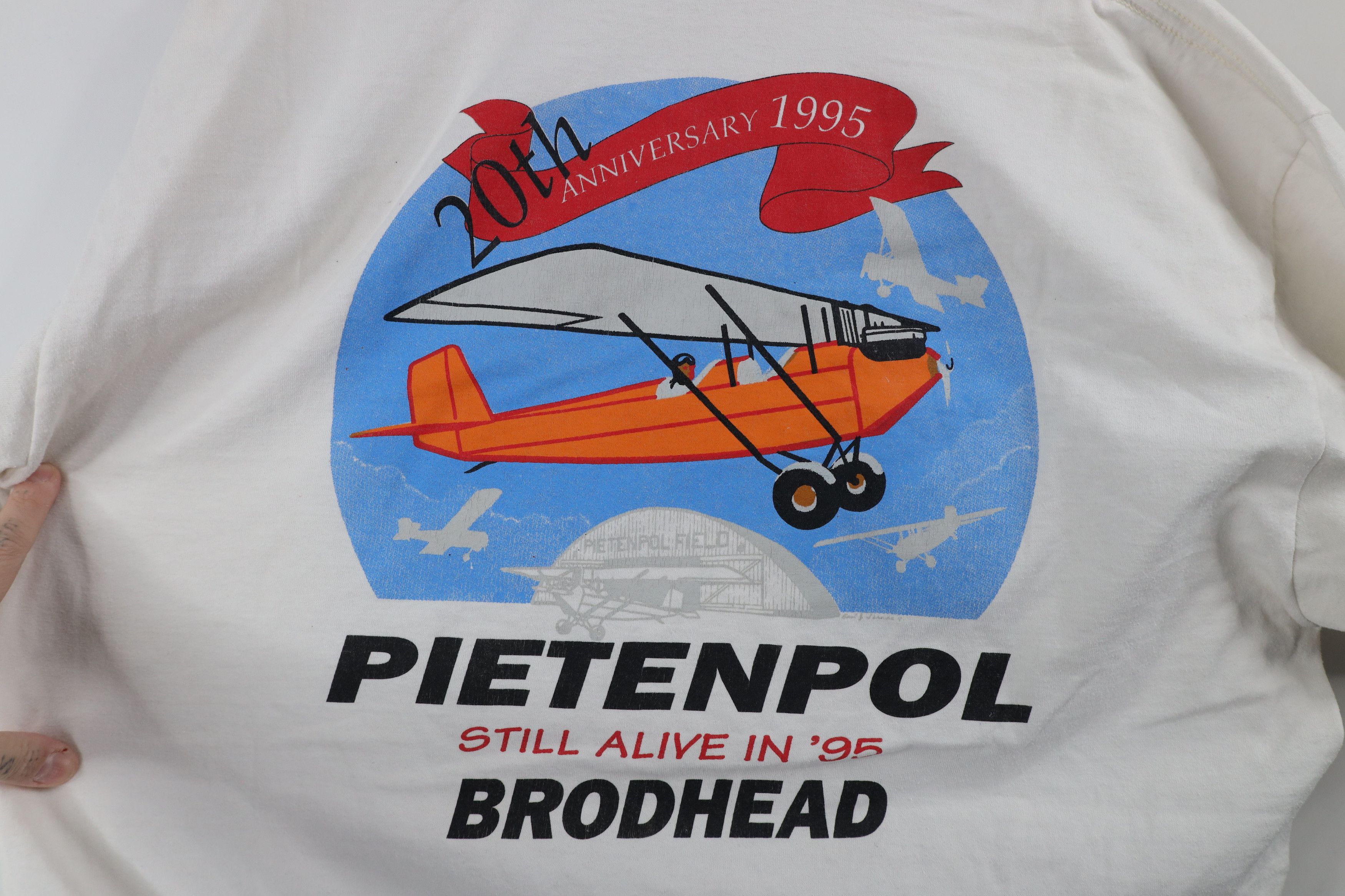 Vintage Vintage 90s At Brodhead Pietenpol Airplane T-Shirt White USA Size US XL / EU 56 / 4 - 10 Thumbnail