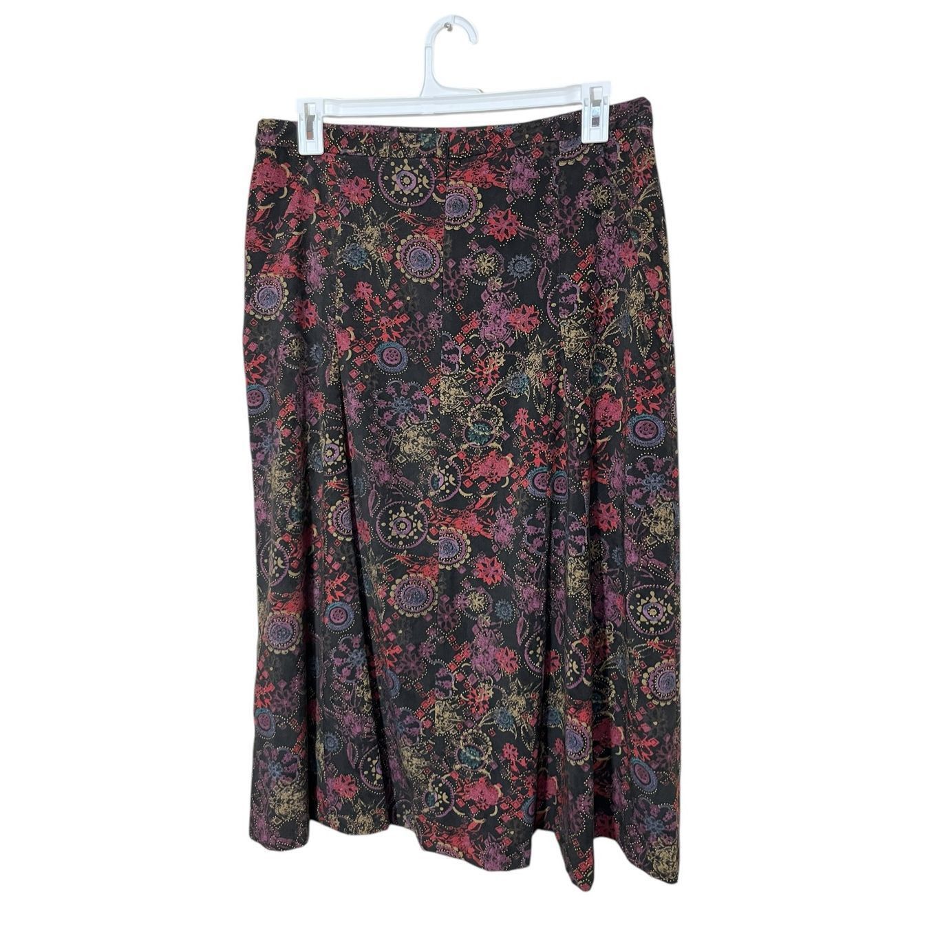 Other Christopher & Banks Y2K skirt Midi black floral paisley fair Size 36" / US 14 / IT 50 - 5 Thumbnail