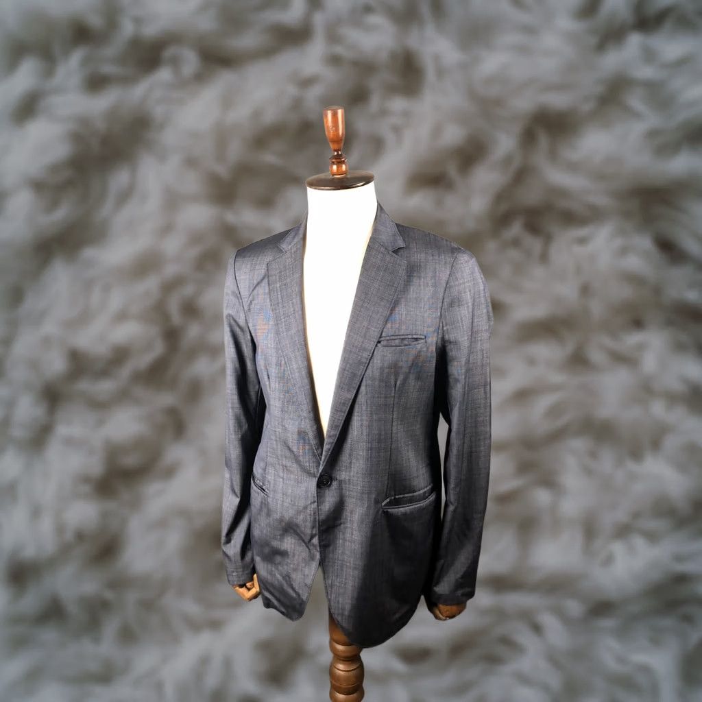 Emporio Armani Emporio Armani Blazer Mens One Size Blue Summer Viscose Men Lightweight Size 44L - 1 Thumbnail