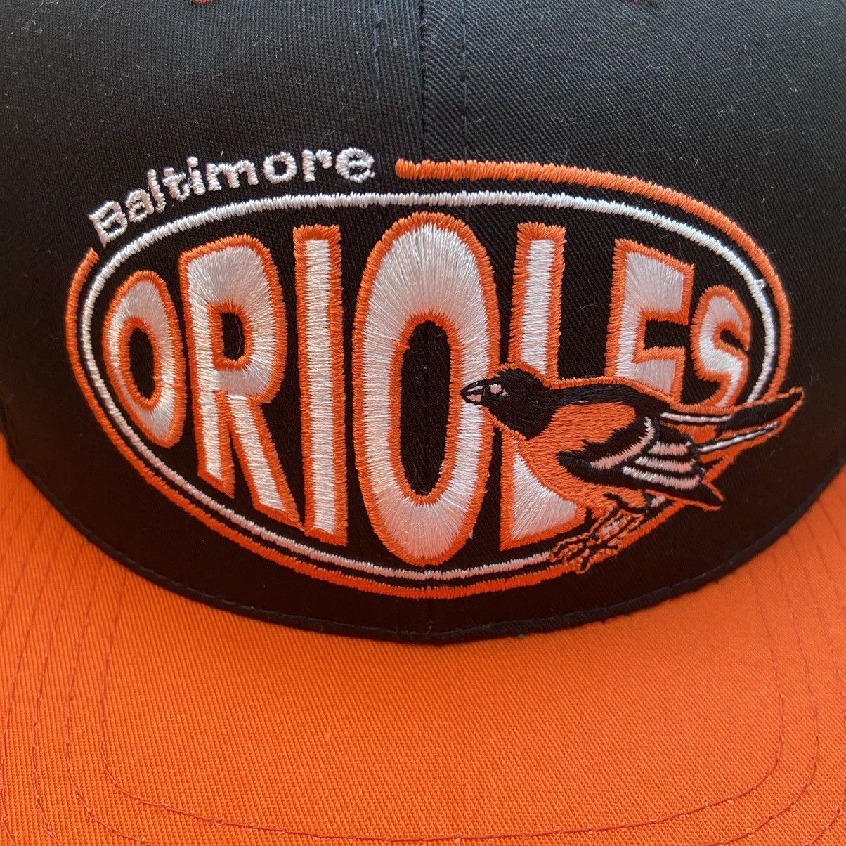 MLB MLB Baltimore Orioles Logo Vintage 90s Snapback Hat Size ONE SIZE - 8 Thumbnail