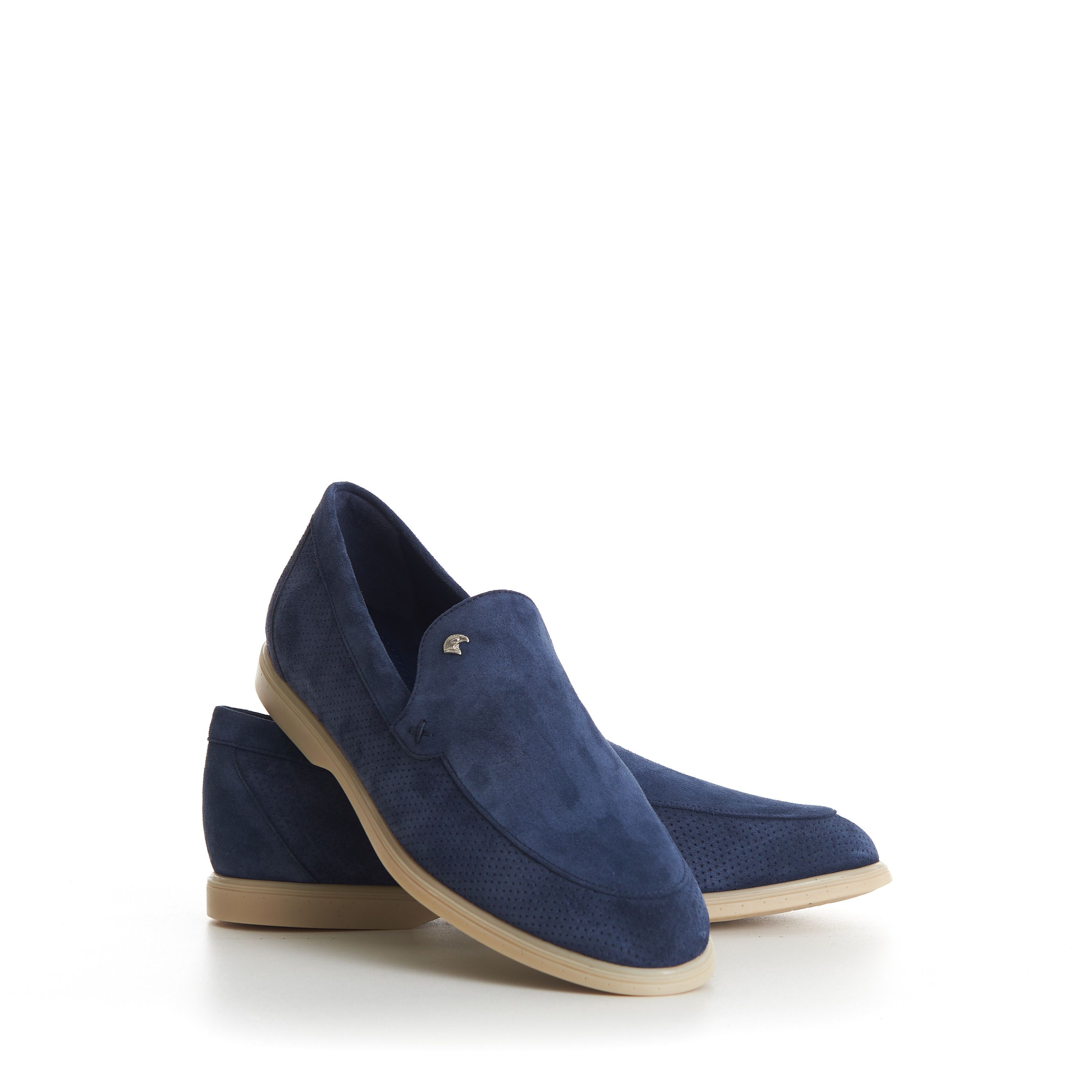 Stefano Ricci Blue Suede Slip-On Loafer - Perforated Size US 8 / EU 41 - 11 Thumbnail