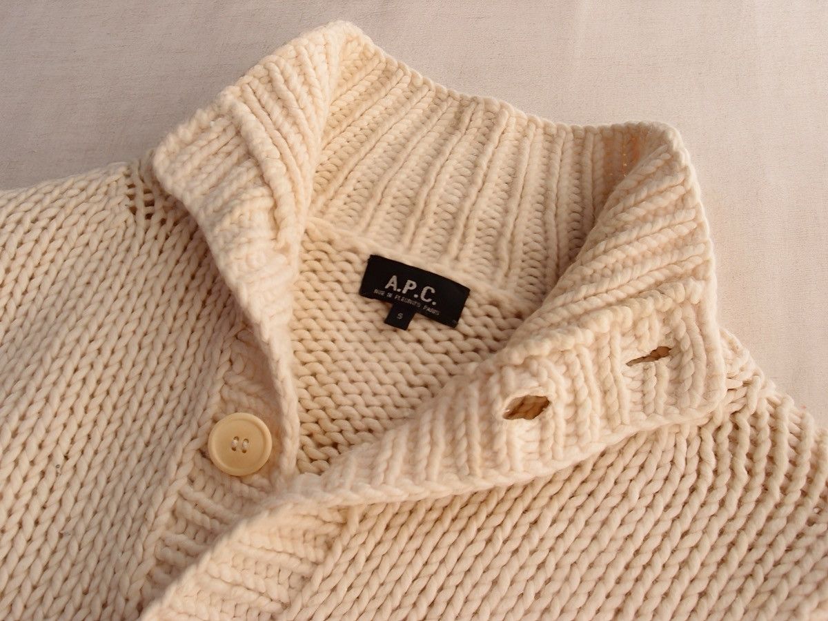 A.P.C. A.P.C. Wool Angora Hand Knit Cardigan Ivory Size US S / EU 44-46 / 1 - 4 Thumbnail