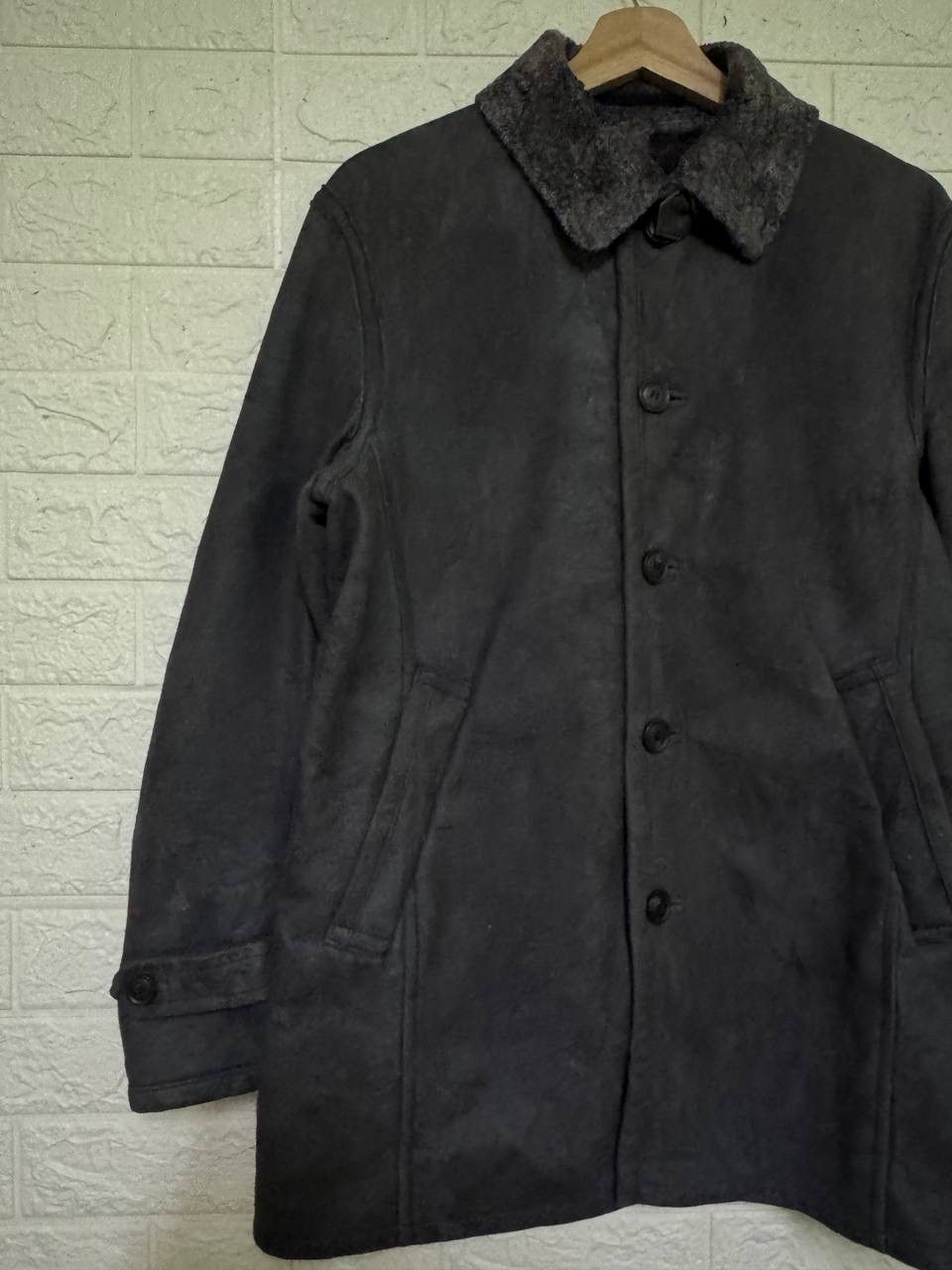 BIGI VINTAGE 90s REDMESS MEN'S BIGI LEATHER SHERPA JACKET Size US S / EU 44-46 / 1 - 4 Thumbnail