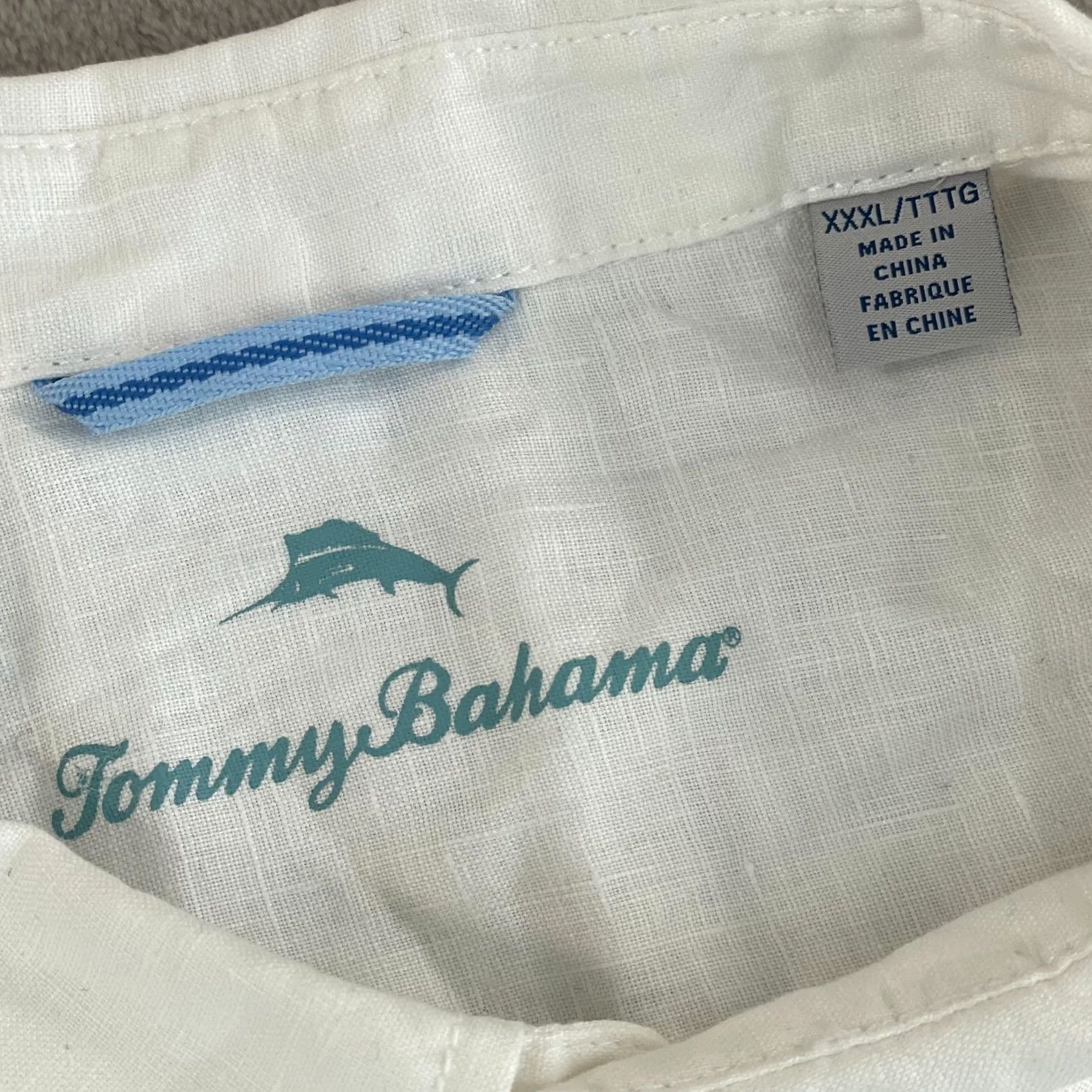 Tommy Bahama Tommy Bahama Linen Shirt Men 3XL White Long Sleeve Marlin NWOT Shirt Size US XXL / EU 58 / 5 - 2 Thumbnail