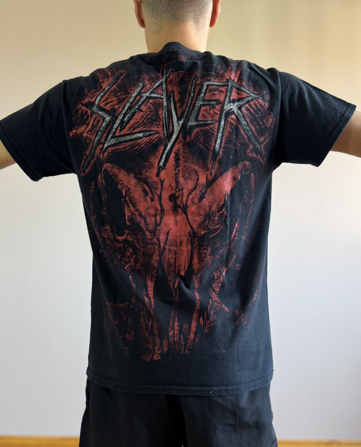 Band Tees Slayer Vintage Tour Metal Rock T-shirt Black Tee Metal Size US M / EU 48-50 / 2 - 6 Thumbnail