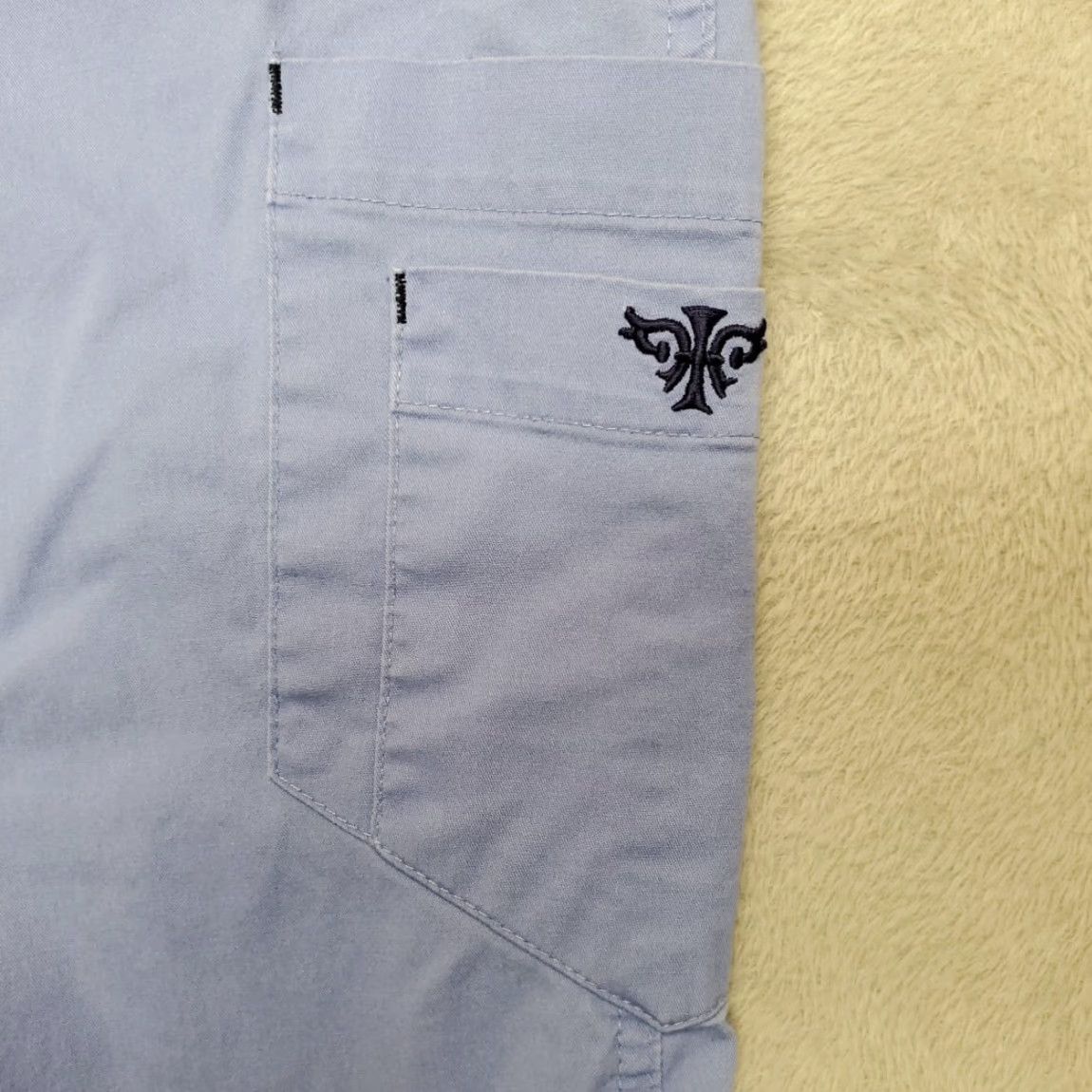 Vintage Med Couture Scrubs Pants Unisex Adult Small Blue Cargo Med Tech CNA Assisted Living Size US 31 - 6 Thumbnail