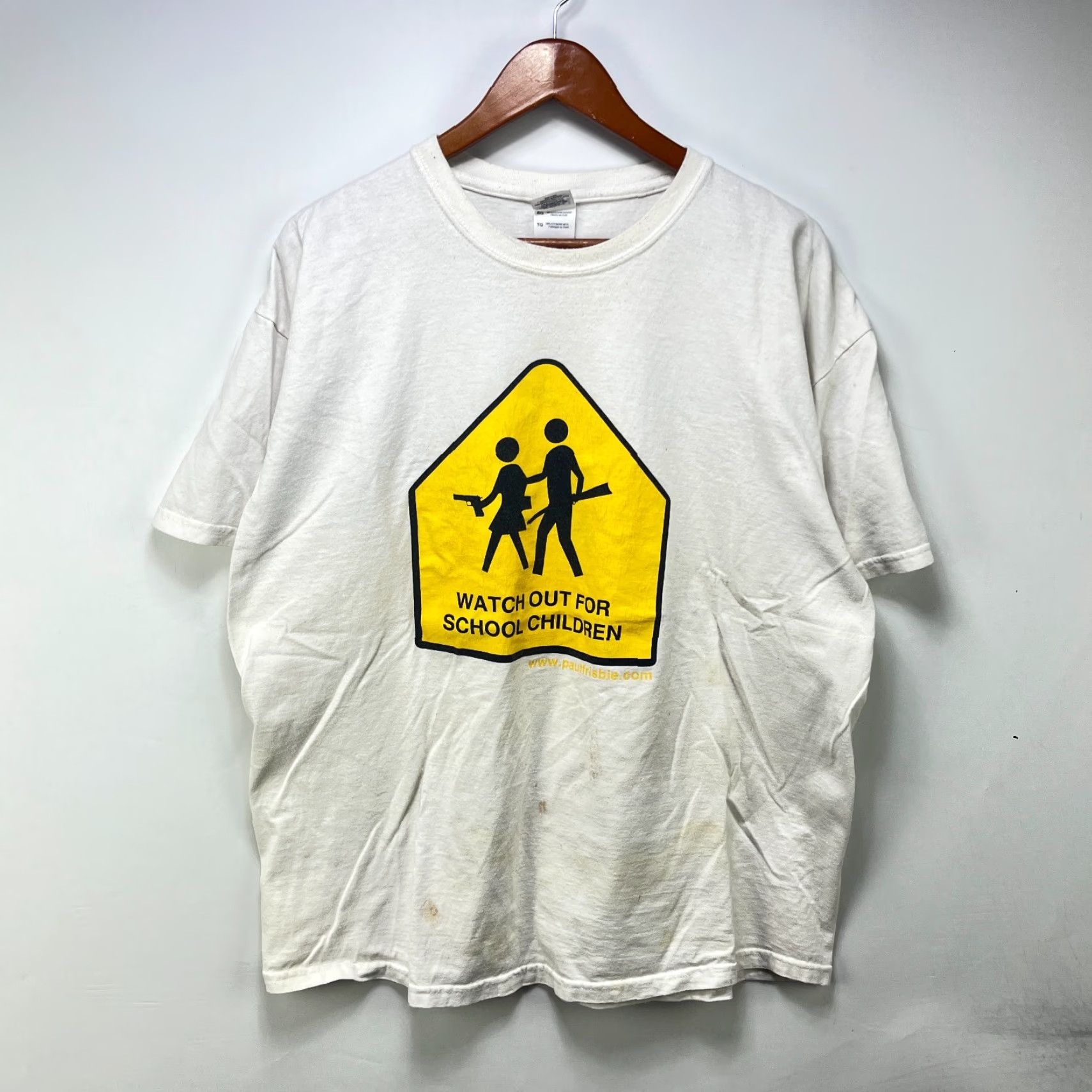 Pistola VINTAGE T-Shirt Men L White Gun Firearm Watch Pistol 90s Embroidered Logo Zipper Size US L / EU 52-54 / 3 - 2 Thumbnail