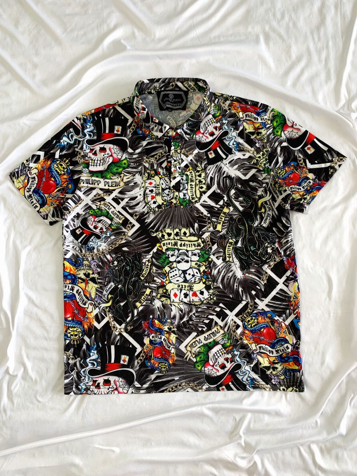 Philipp Plein Philip plein platinum cut polo shirt with ed hardy style Size US M / EU 48-50 / 2 - 2 Thumbnail