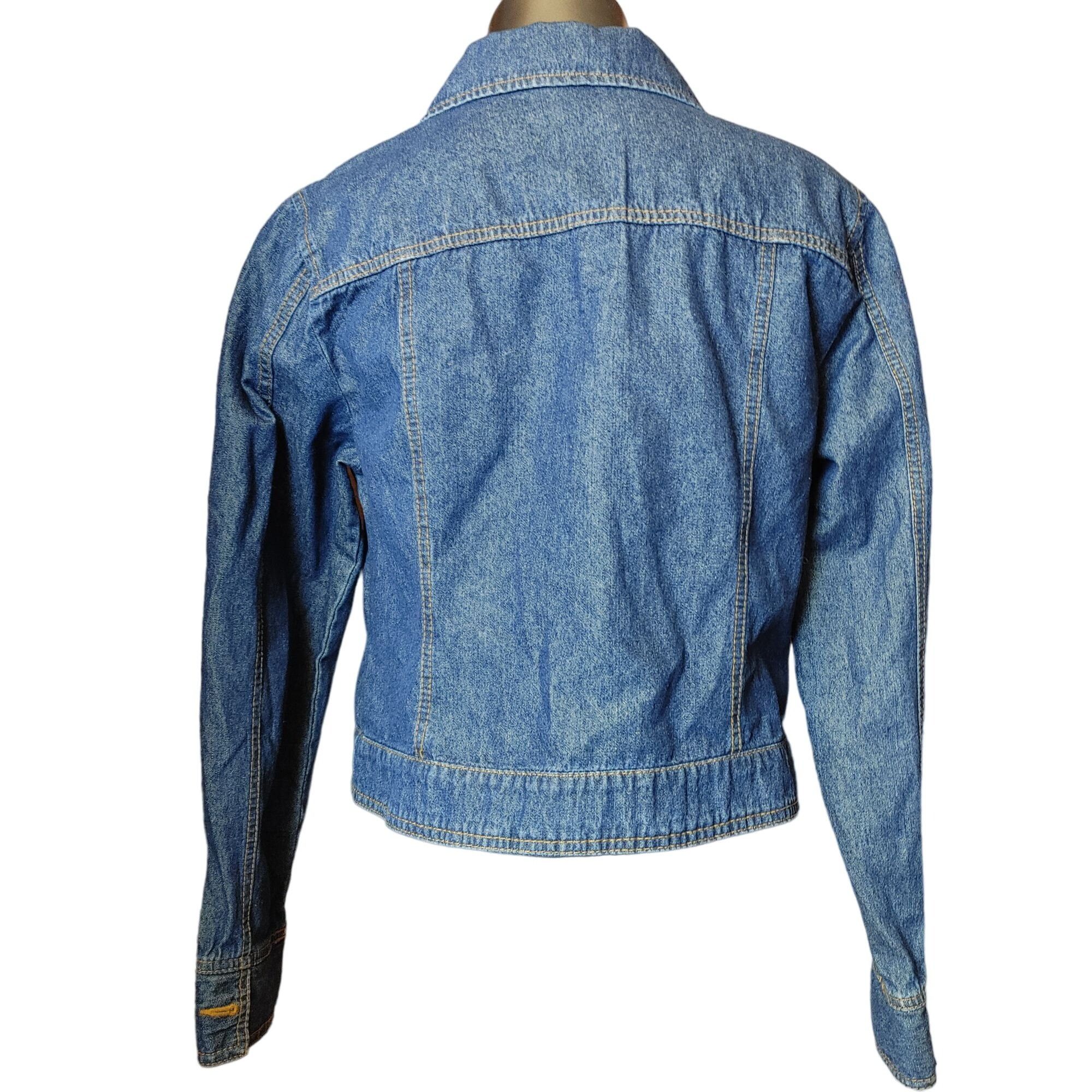 Faded Glory FADED GLORY Womens L Blue Cotton Denim Spring Jacket Double Size L / US 10 / IT 46 - 2 Thumbnail
