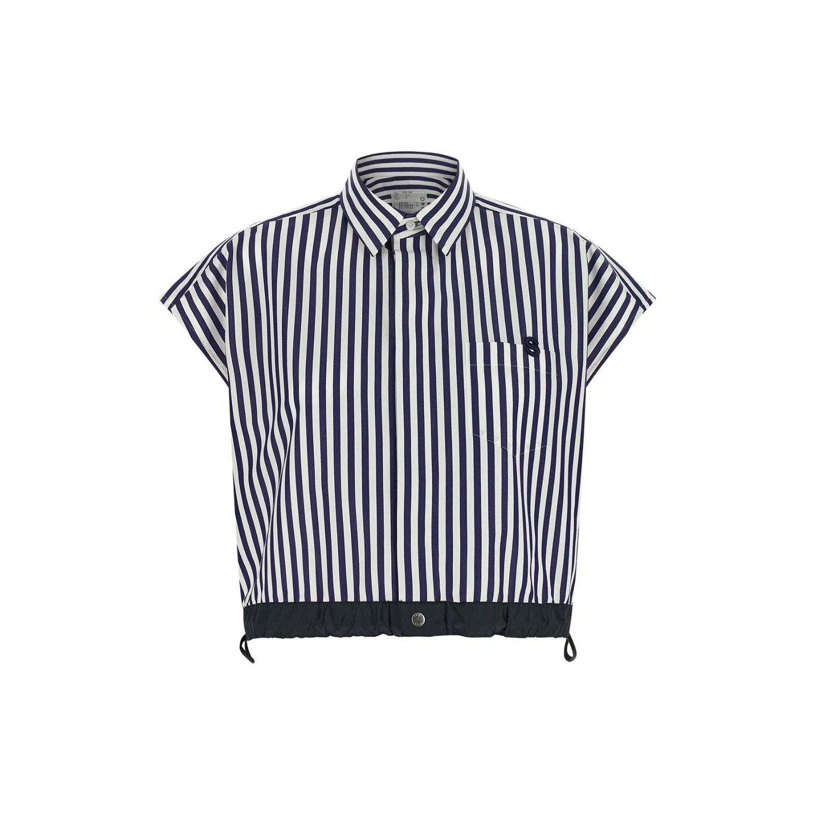 SACAI Blue Striped Cropped Shirt New & Authentic (Women's s