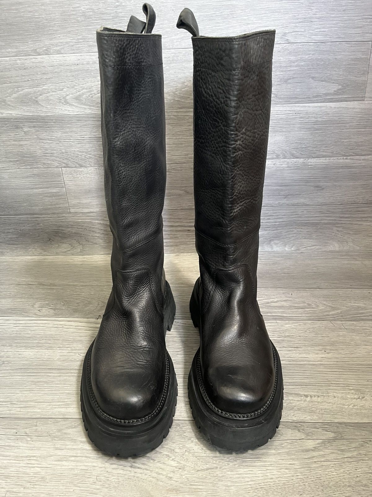 AMI Ami combat chunky leather boots ,balenciagademeulemeester Size US 11 / EU 44 - 3 Thumbnail