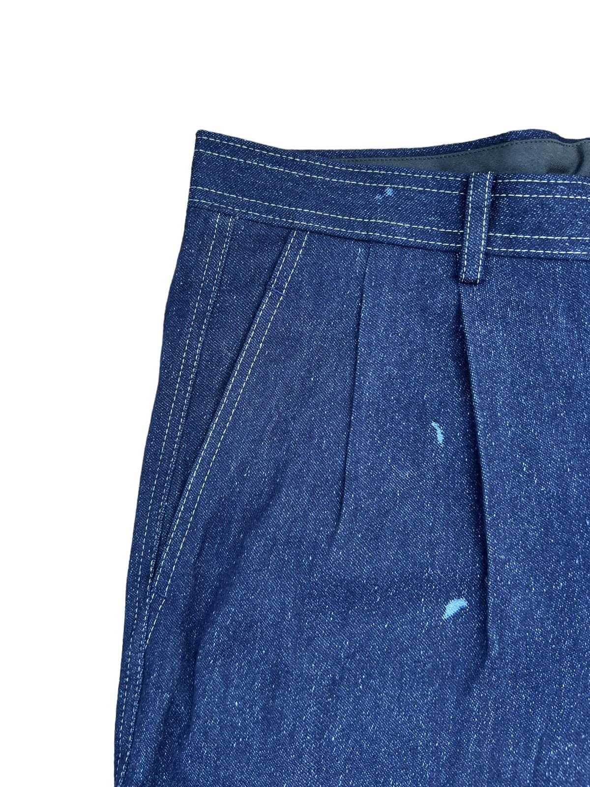 Celine Vintage 90s Celine Paris Distressed Wool Silk Trouser Pant Size US 32 / EU 48 - 7 Thumbnail