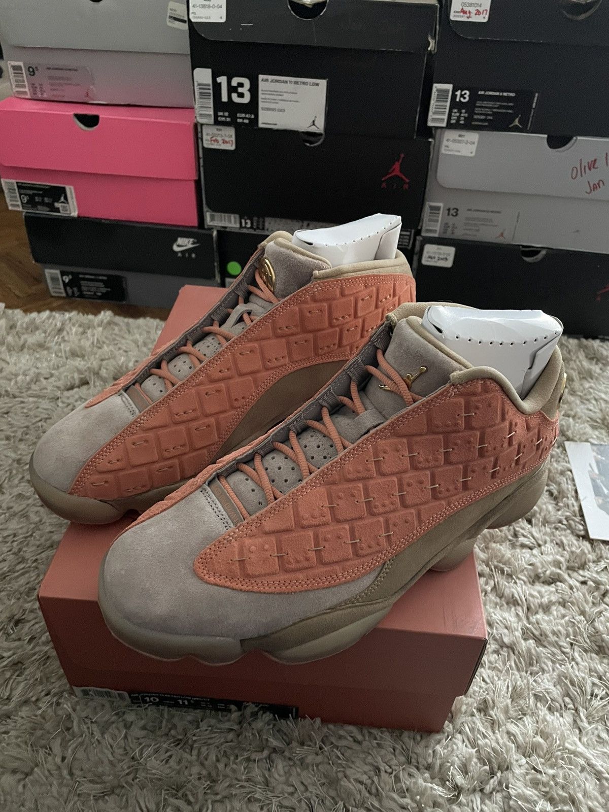 CLOT × Nike Jordan 13 CLOT Sepia Stone Size US 10 / EU 43 - 1 Thumbnail