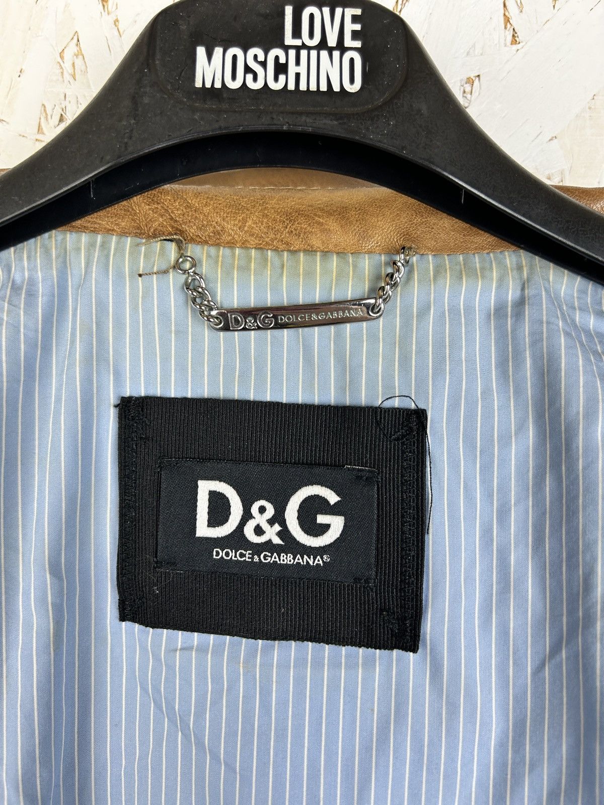 Dolce & Gabbana Vintage Dolce & Gabbana Brown Leather Aviator Bomber Jacket Size M / US 6-8 / IT 42-44 - 11 Thumbnail