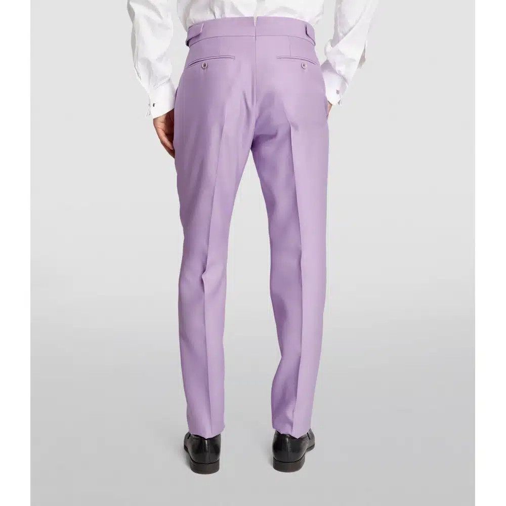 Tom Ford o1loc1c0225 PLAR06 Wool Mohair Atticus Pant in Lilac Size US 36 / EU 52 - 4 Thumbnail