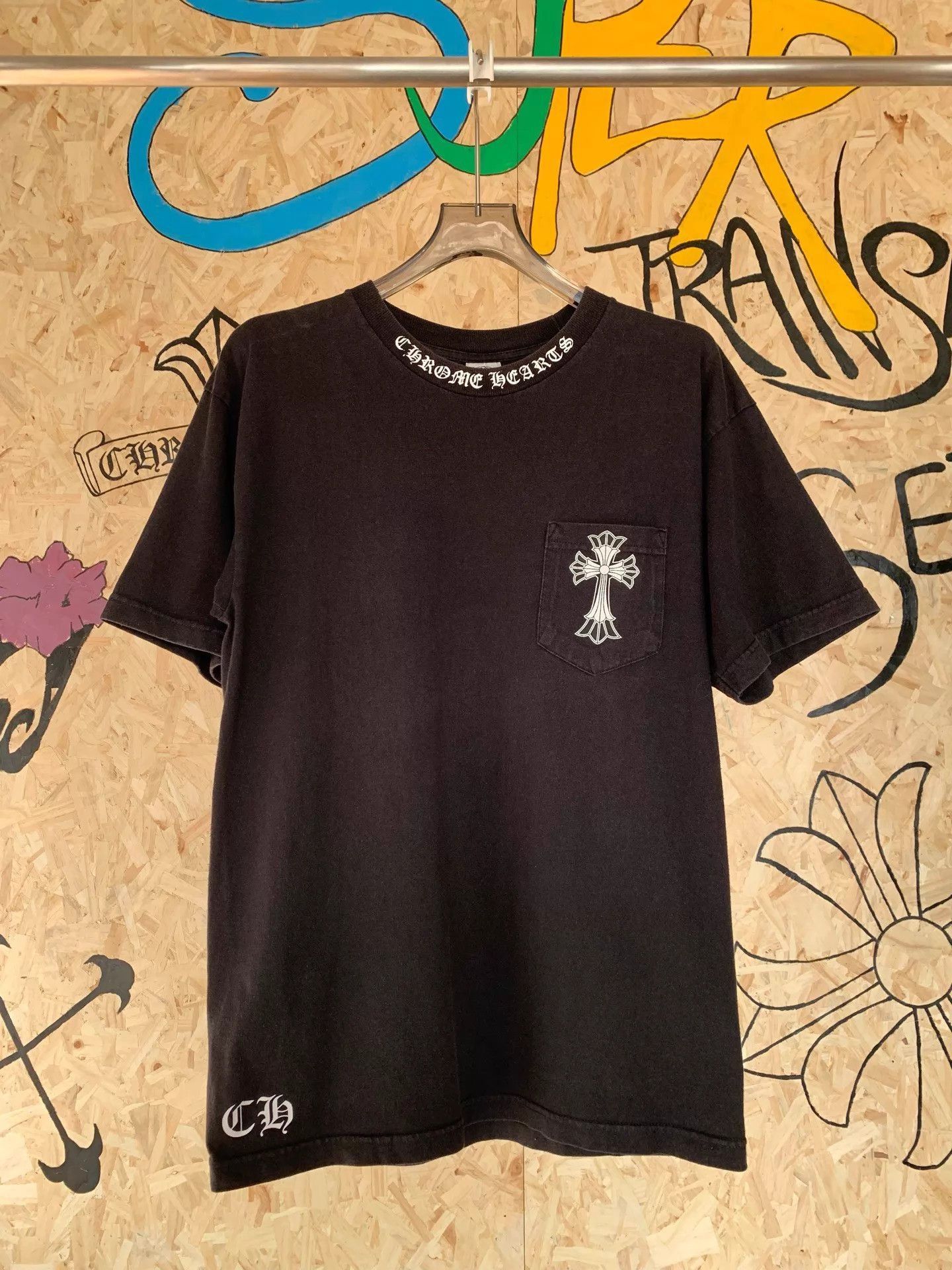 Chrome Hearts Black Short Sleeve T-Shirt with Cross Pocket Size US L / EU 52-54 / 3 - 1 Thumbnail