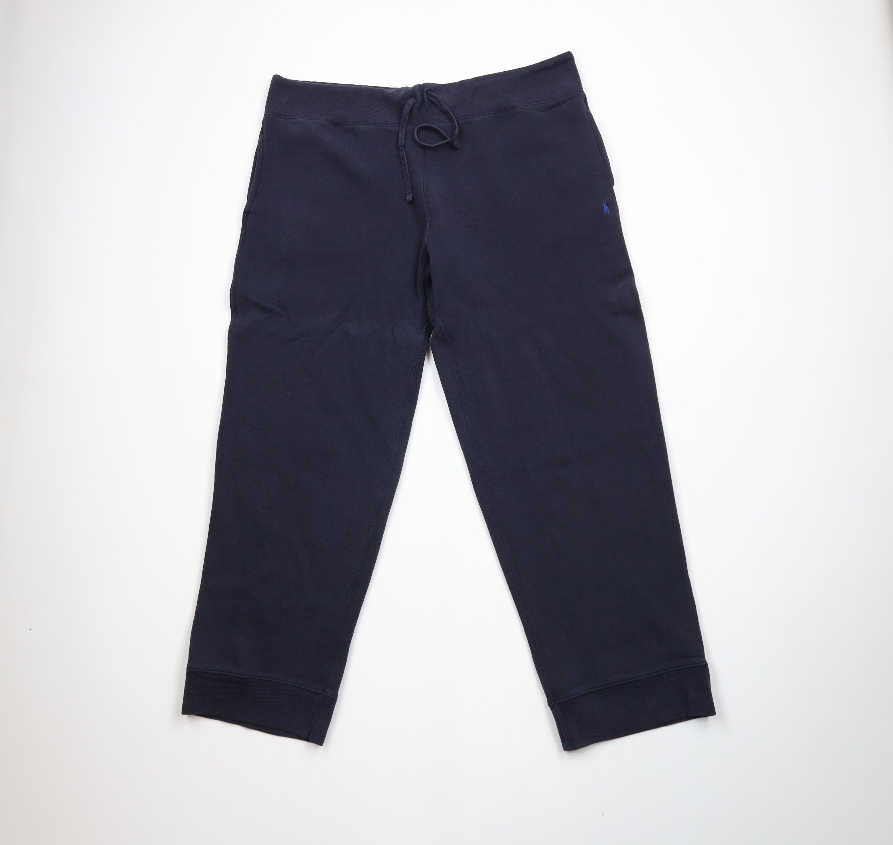 Ralph Lauren × Vintage Vintage 90s Ralph Lauren Wide Leg Sweatpants Navy Blue USA Size US 40 / EU 56 - 1 Thumbnail