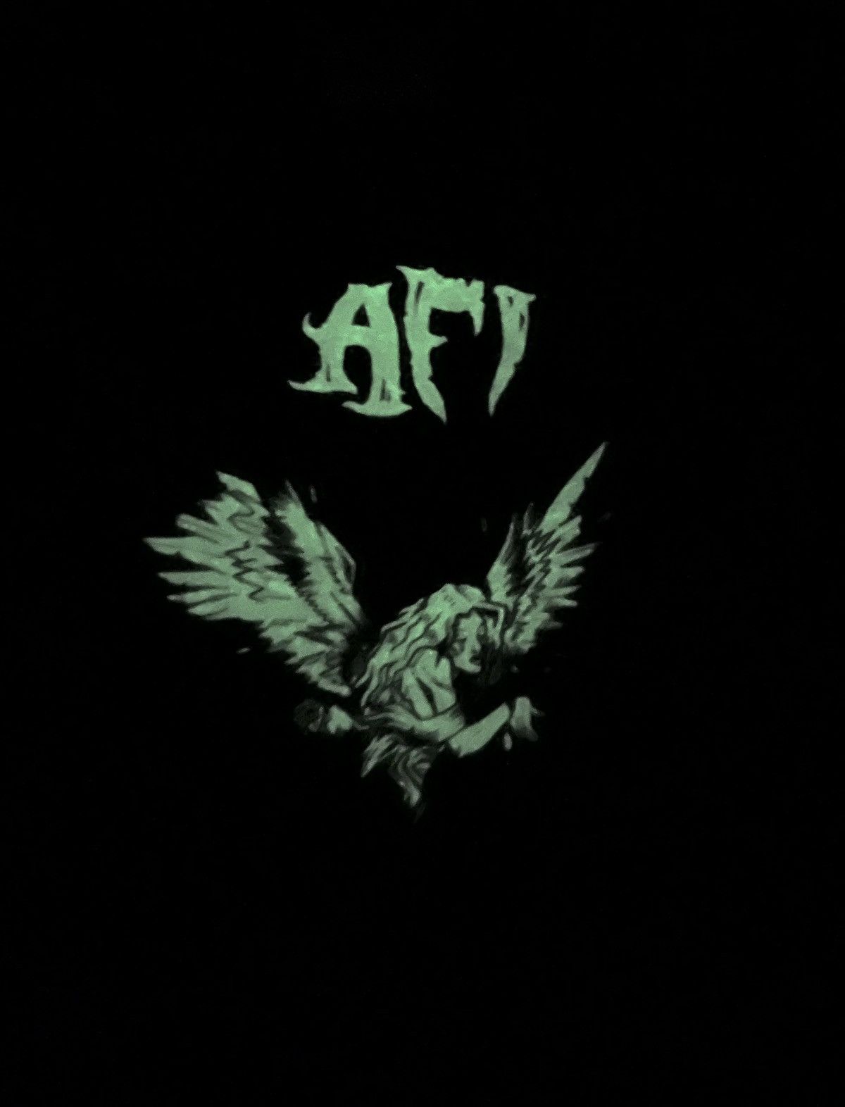 Band Tees × Vintage Vintage Y2K Afi Goth Punk Rock Band Glow In The Dark T Shirt Size US M / EU 48-50 / 2 - 11 Thumbnail