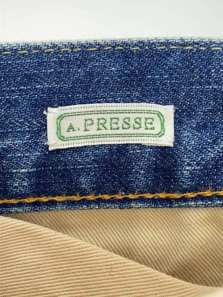 A.PRESSE Cotton Washed Denim Wide Pants Size US 34 / EU 50 - 4 Thumbnail