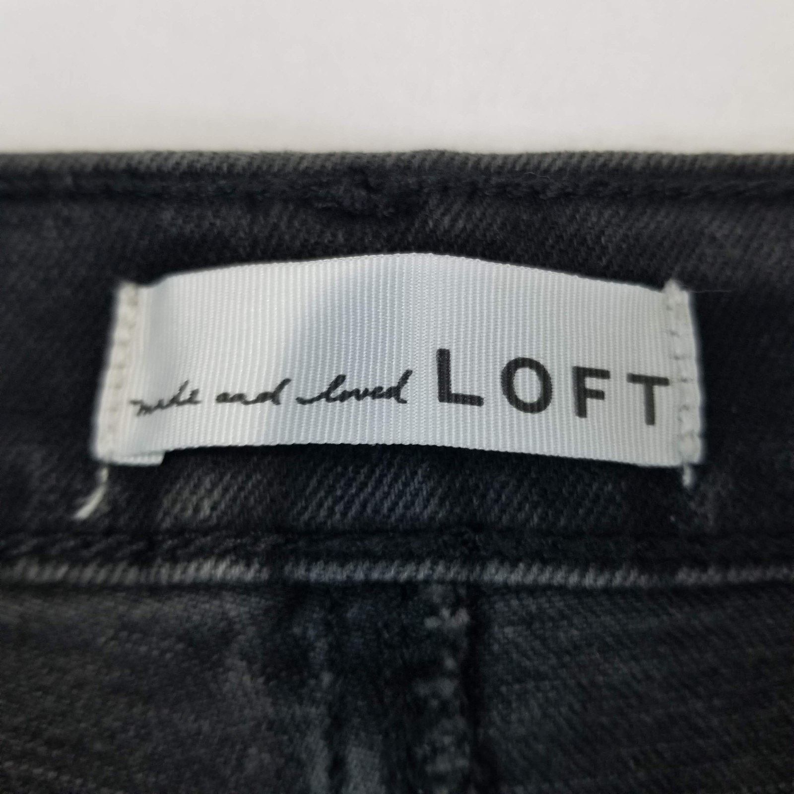 Loft LOFT Jeans Size 32 14 Black Velvet Stripe Wide Leg Petite Size 36" / US 14 / IT 50 - 4 Thumbnail