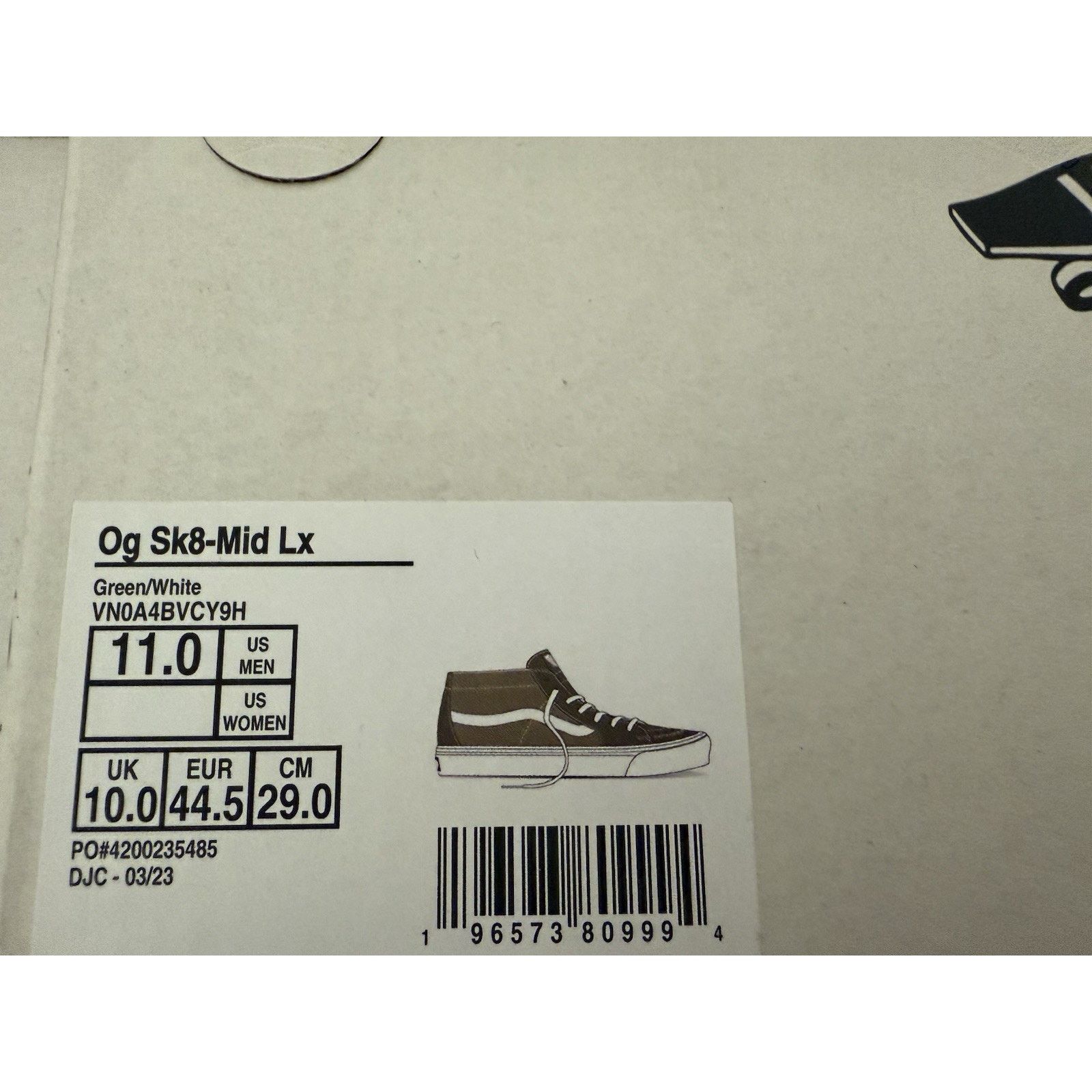 Vans Vans OG Sk8-Mid Lx Green/White Size 11 Men’s Brand NWB Size US 10 / EU 43 - 6 Thumbnail