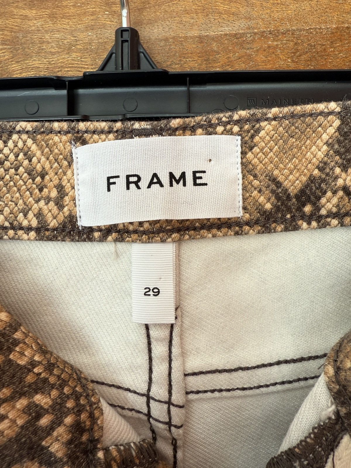 Frame Frame Snakeskin PythonDesign LeHigh Skinny Crop HiRise Jean Size 29" - 2 Thumbnail