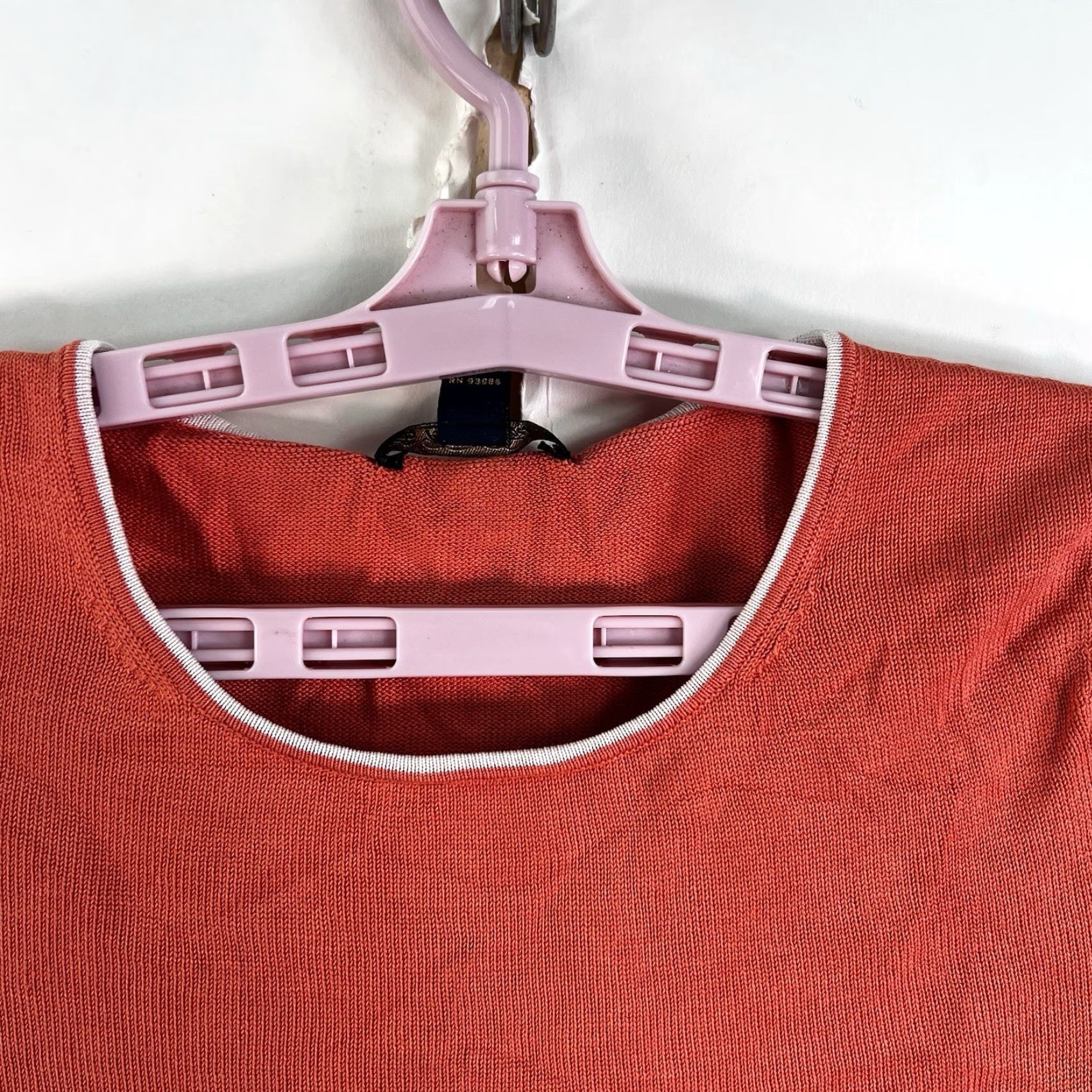 Brooks Brothers Brooks Brothers Silk Blend Knit Short Sleeve Sweater Womens XS Peach Pullover Size XS / US 0-2 / IT 36-38 - 2 Thumbnail