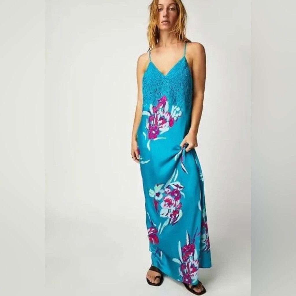 Free People Free People Forever Yours Maxi Dress In River Combo . B22 Size M / US 6-8 / IT 42-44 - 5 Thumbnail