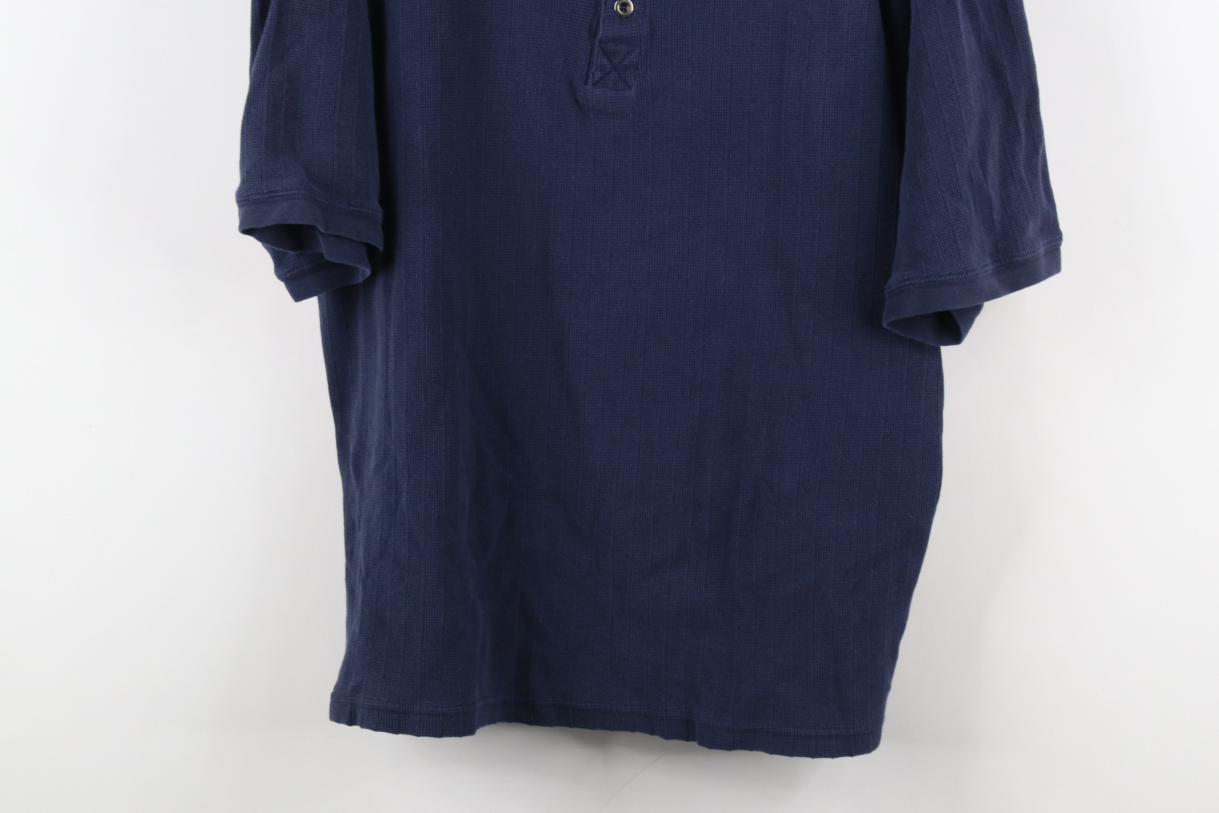 Vintage Vintage 90s Streetwear Thermal Waffle Knit Henley T-Shirt Size US L / EU 52-54 / 3 - 3 Thumbnail