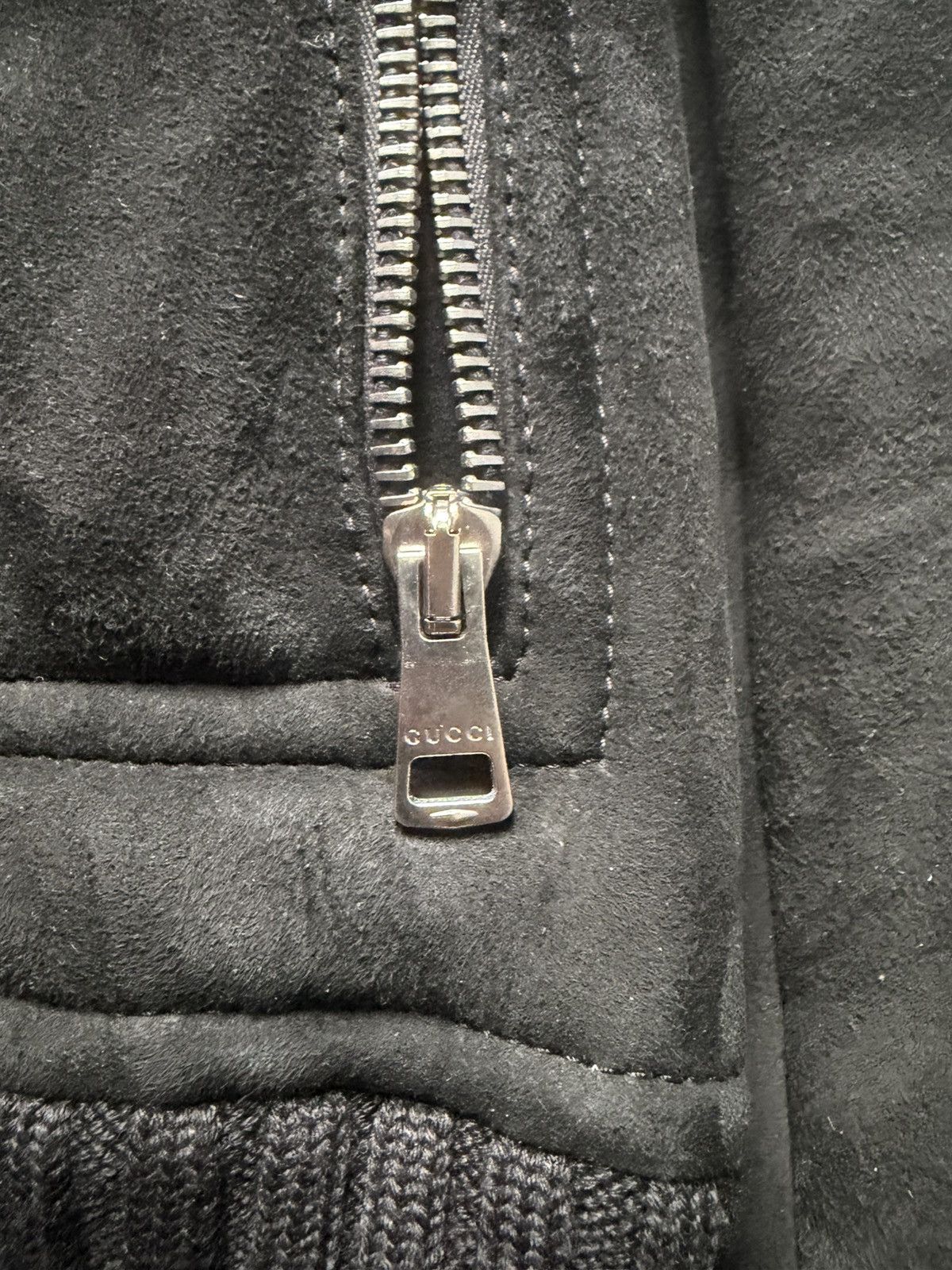 Gucci Gucci Suede Shearling Bomber Jacket Size US L / EU 52-54 / 3 - 10 Thumbnail