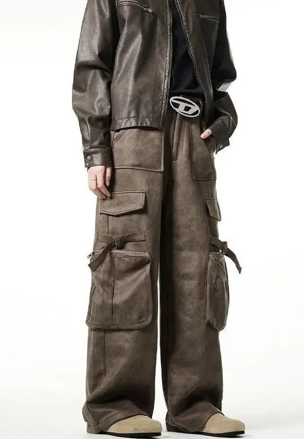 VIBE Casual Cargo Vintage Streetwear Pants Joggers Size US 32 / EU 48 - 6 Thumbnail