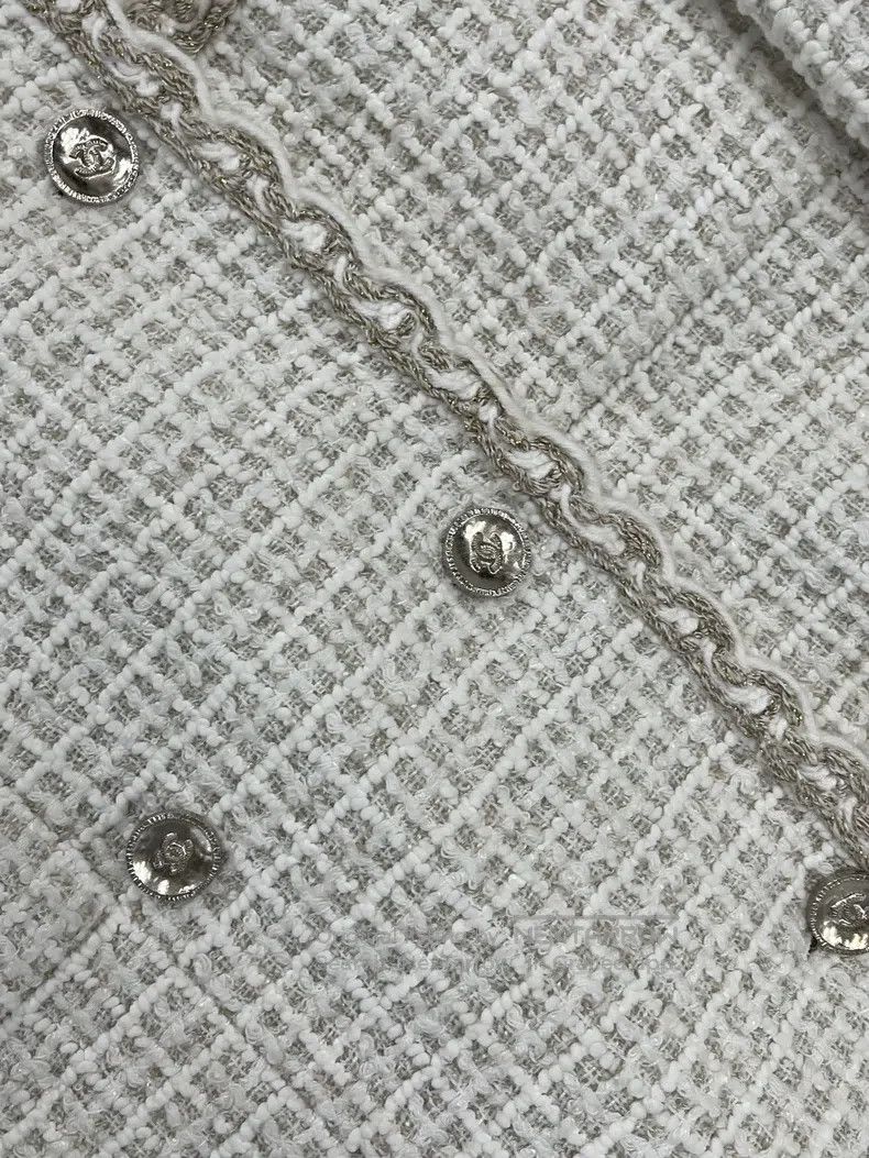 Other Chanel 25C white rolled tweed four-pocket double-breasted Size XS / US 0-2 / IT 36-38 - 4 Thumbnail