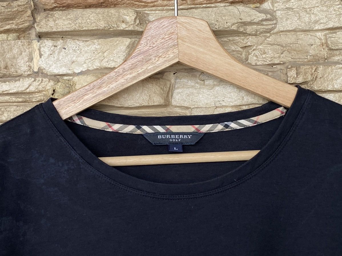 Vintage Vintage Burberry Golf Brit Nova Check Black Roundneck Tees Size US M / EU 48-50 / 2 - 11 Thumbnail