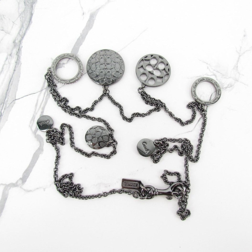 Coach Coach Multi Pave Disc Pendant Necklace Size ONE SIZE - 6 Thumbnail
