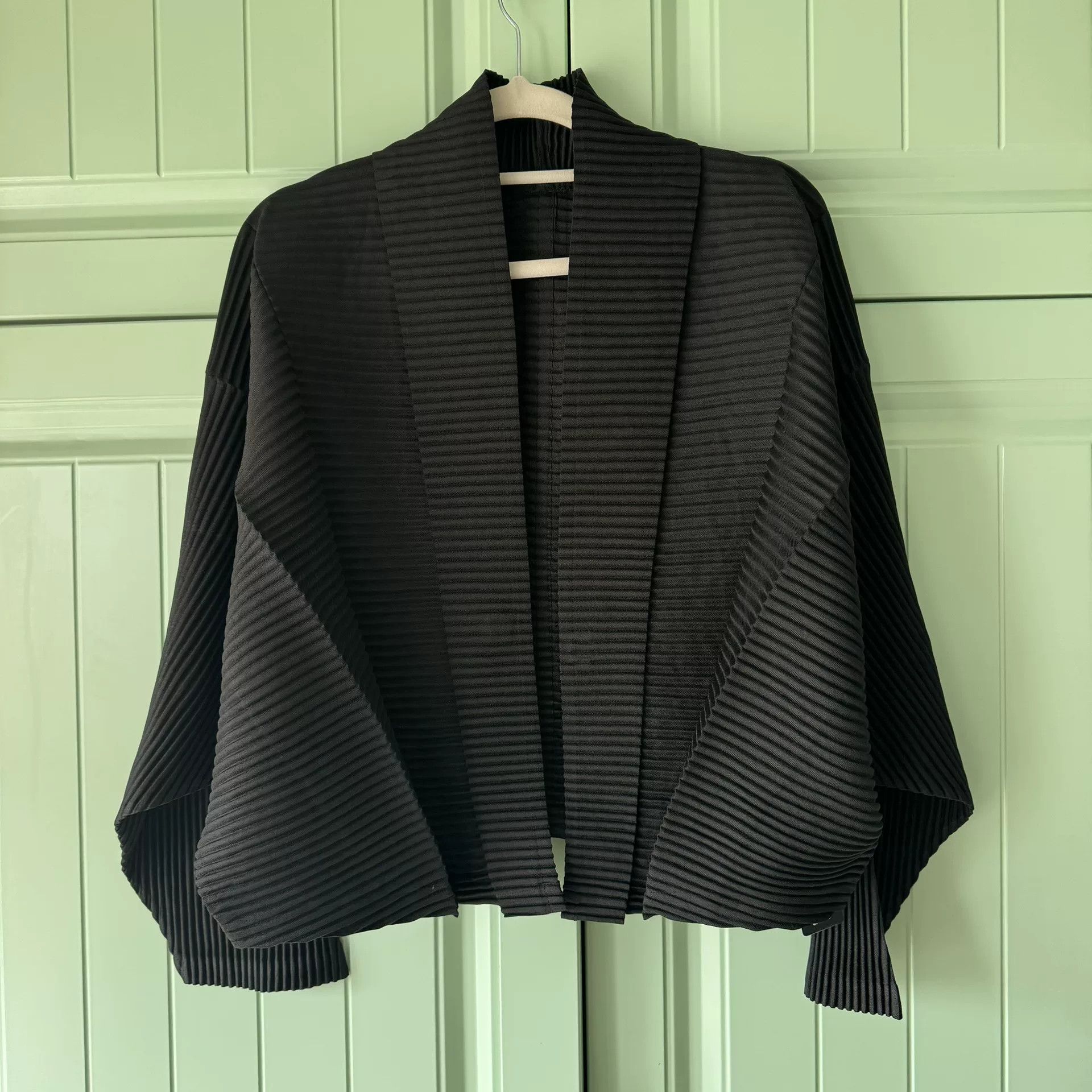 ISSEY MIYAKE Black Pleated Coat