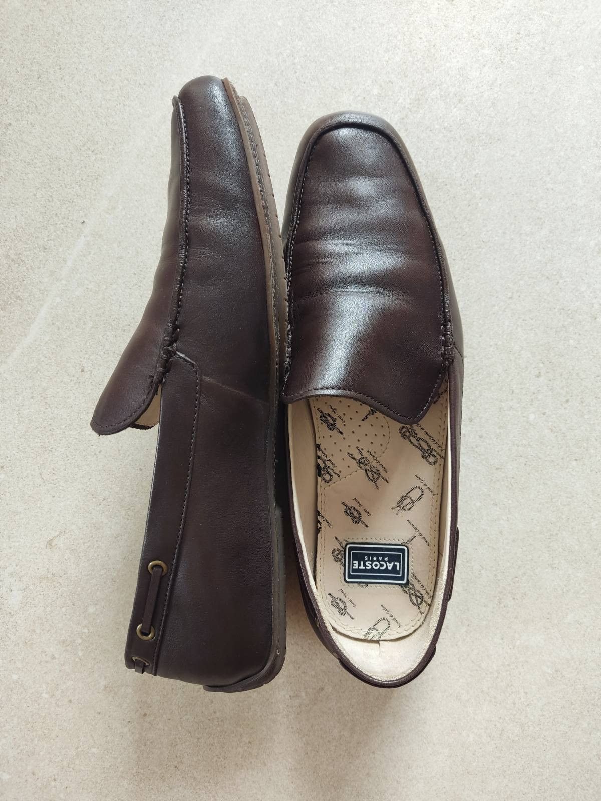 Lacoste Lacoste Brown Leather Loafers – Square Toe Size US 10 / EU 43 - 3 Thumbnail