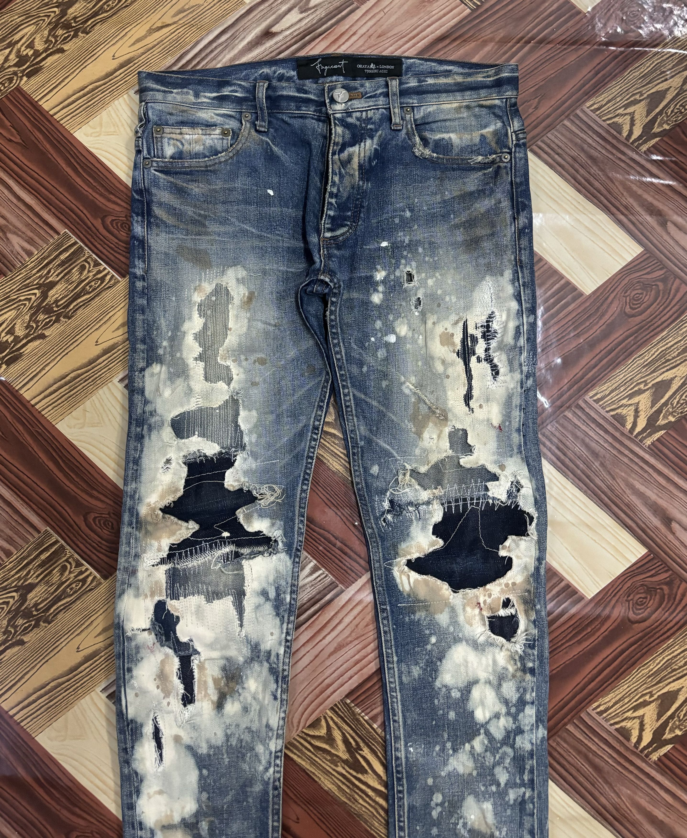 Fagassent Toshiki Aoki FAGASSENT TOSHIKI AOKI BLEACH DESTROYED DENIM JEANS Size US 32 / EU 48 - 3 Thumbnail