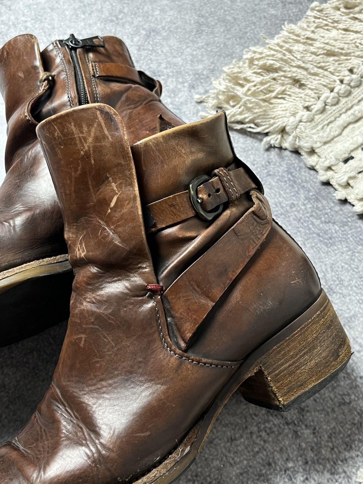 A.S.98 🔥RARE A.S.98 Airsteps Ankle Leather Vintage Western Boots Size US 7 / IT 37 - 4 Thumbnail