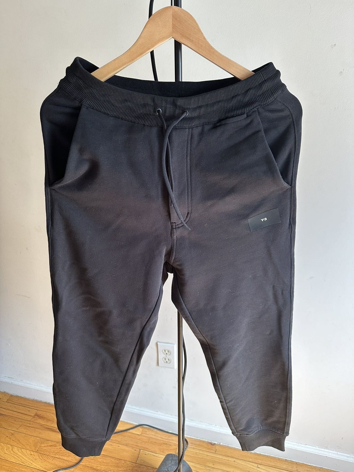 image of Y 3 Sweatpants in Black, Men's (Size 35)