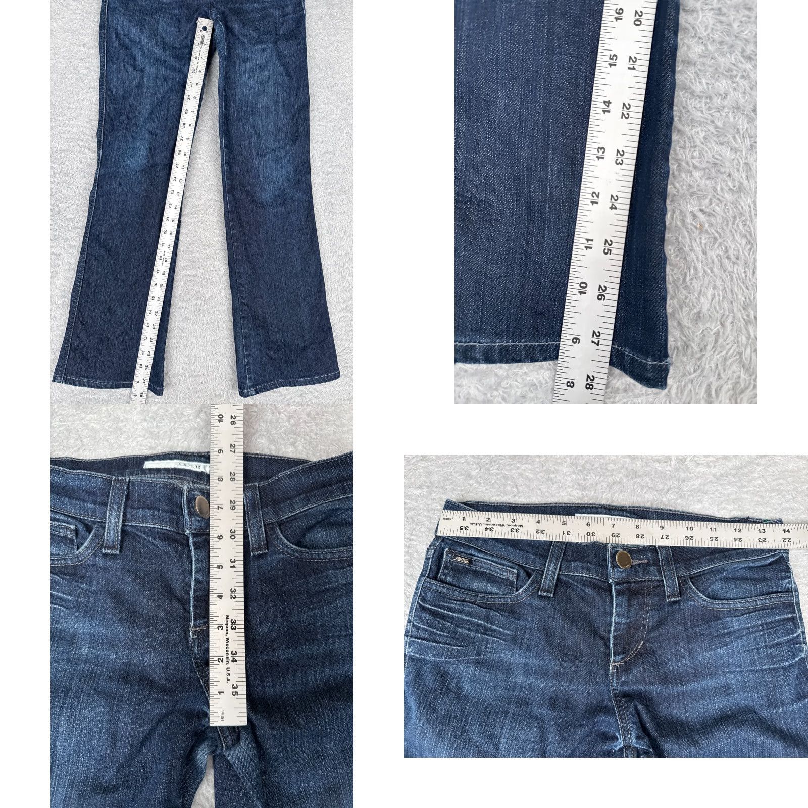Vintage Joe's Jeans Women Jeans Size 25 Blue Provocateur Bootcut Low Rise 28x28 Denim Distressed Size 42" / US 20 - 8 Thumbnail