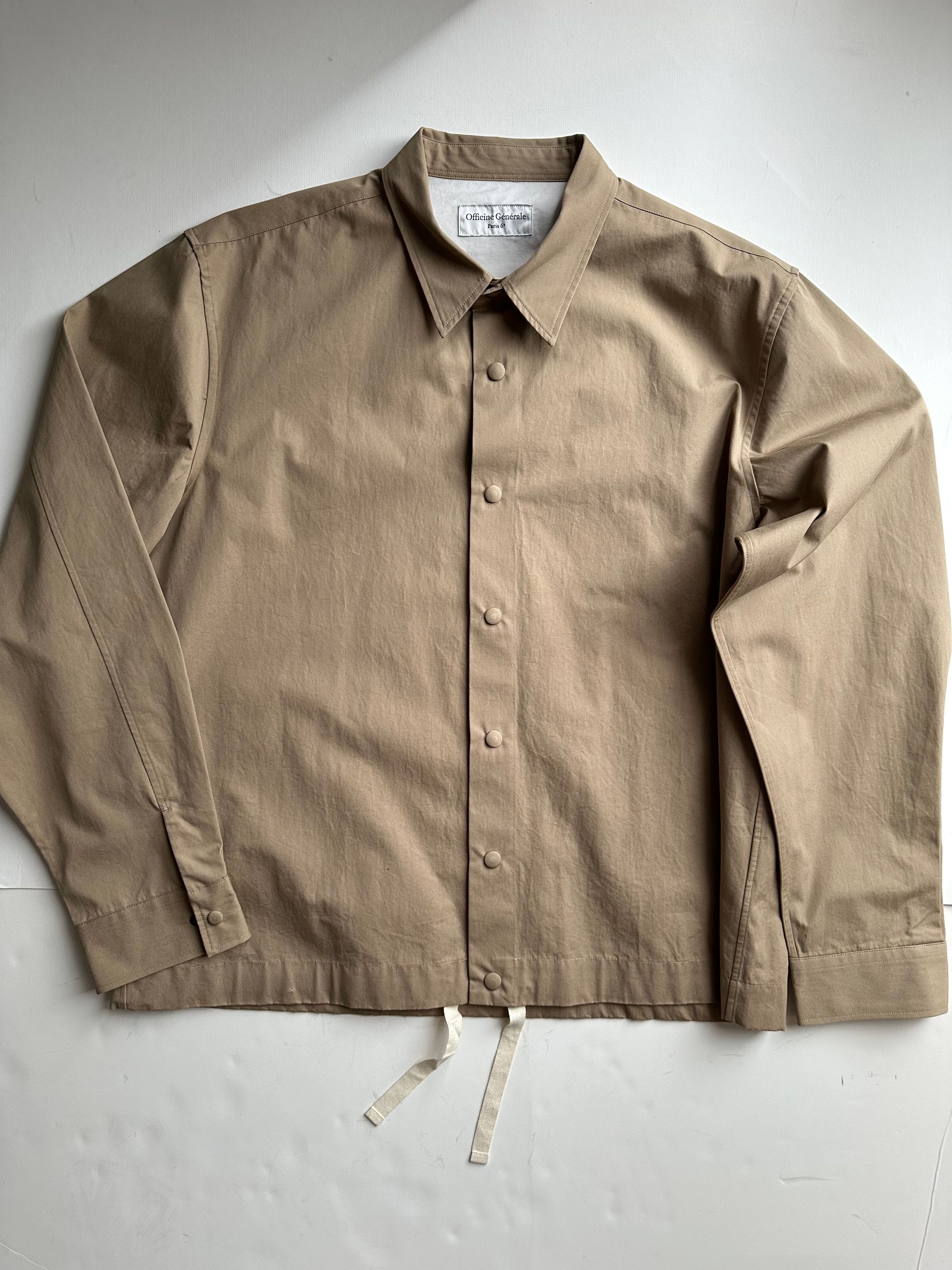 Officine Generale Officine Générale Stan Overshirt - Beige - XXL Size US XXL / EU 58 / 5 - 1 Thumbnail
