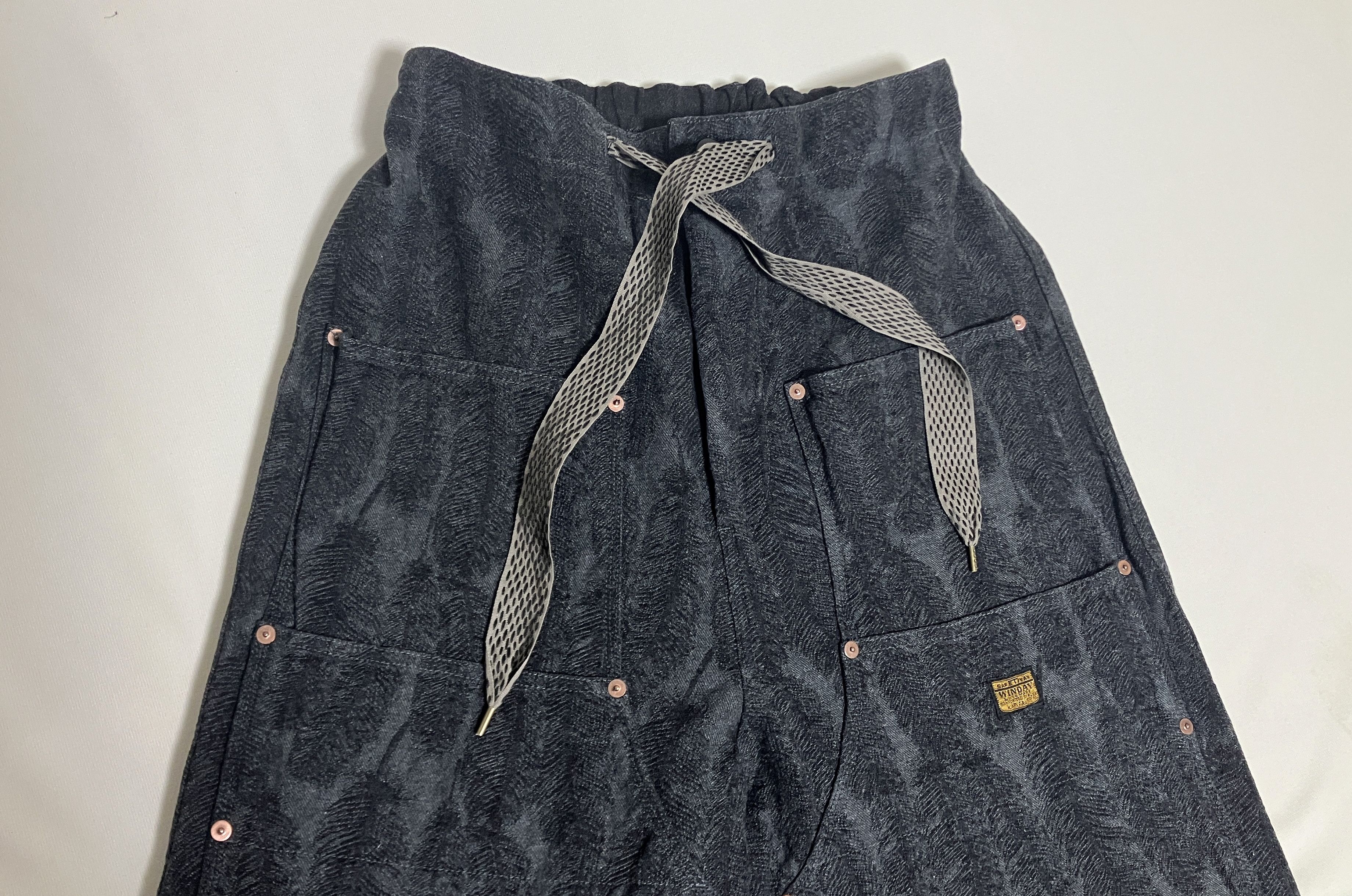 Kapital Kapital 12oz Magpie Denim W Knee Easy Baggy Pants black XL Size US 36 / EU 52 - 9 Thumbnail