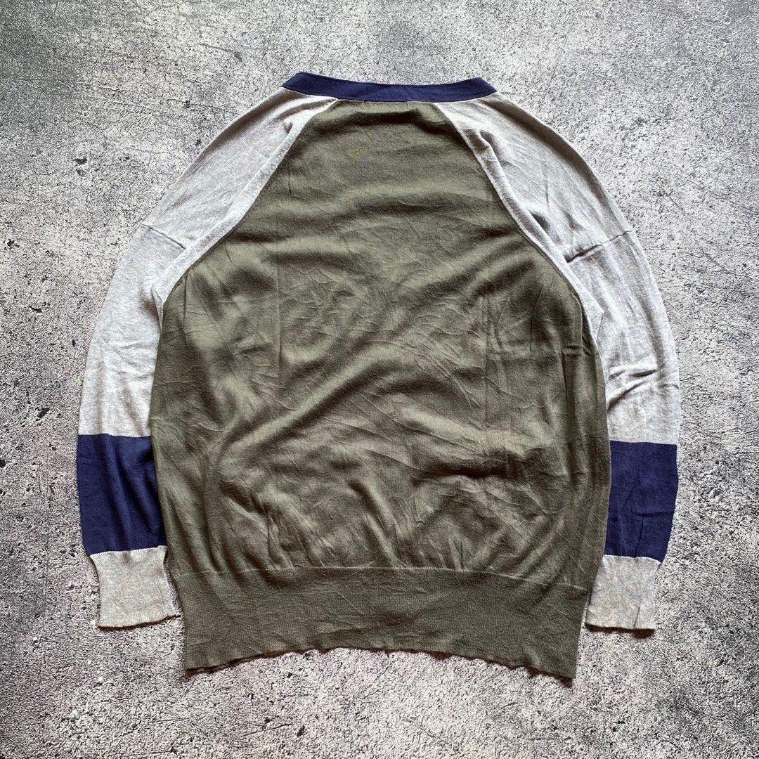 Issey Miyake × Japanese Brand × Zucca Zucca Tri Tone Cardigan Size US M / EU 48-50 / 2 - 2 Thumbnail