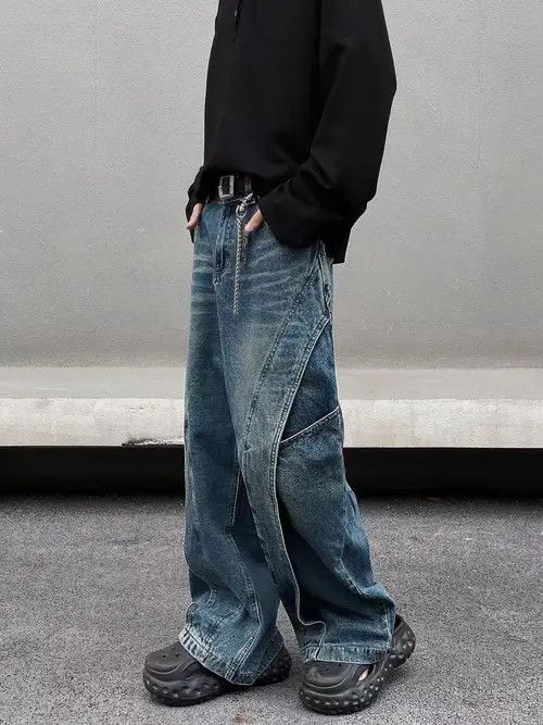VIBE High street vintage washed baggy machete jeans Size US 30 / EU 46 - 6 Thumbnail