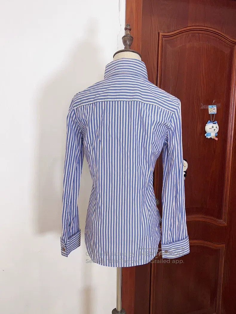 Vivienne Westwood vivienne westwood Purple-blue striped long-sleeved shirt b Size M / US 6-8 / IT 42-44 - 4 Thumbnail