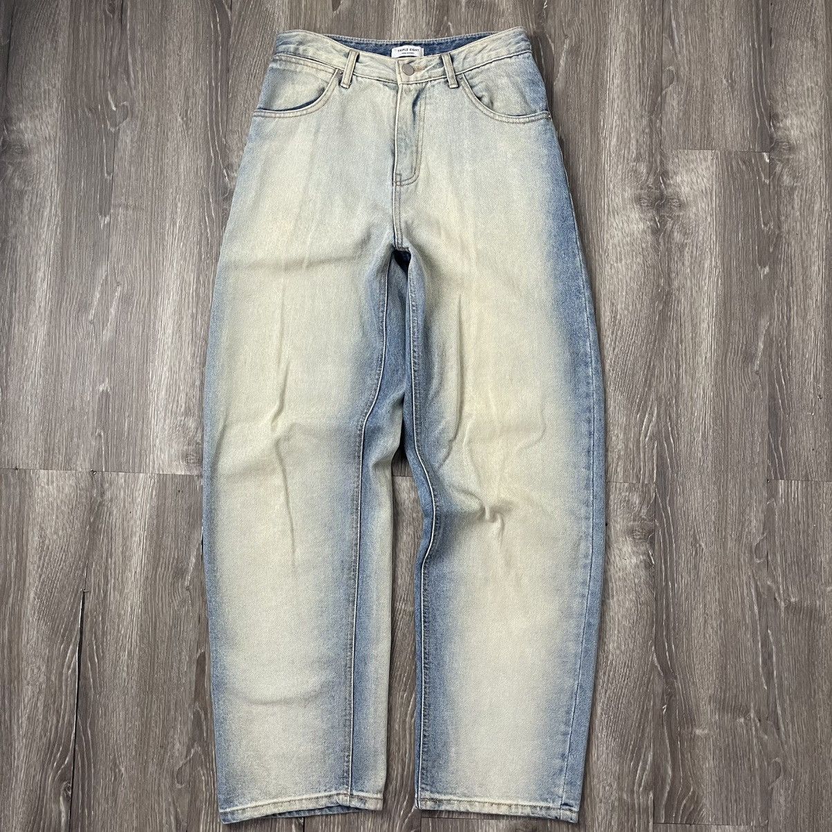 If Six Was Nine × Vintage 🔥VINTAGE BAGGY WASH BLUE TRIPLE EIGHT Y2K🔥 Size US 28 / EU 44 - 6 Thumbnail