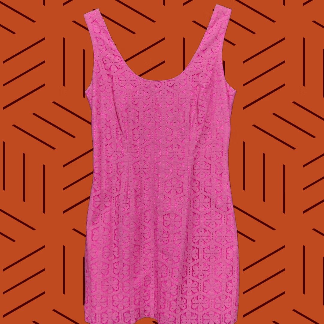 Lilly Pulitzer Lilly Pulitzer Pink Lace Dress Solid Sleeveless Short Women Size 4 Size 27" / US 4 / IT 40 - 1 Thumbnail