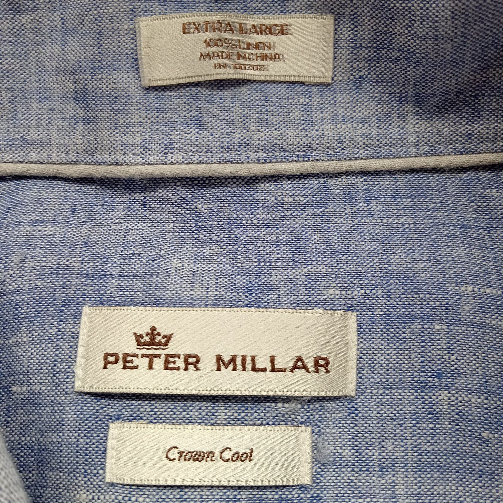 Peter Millar Peter Millar Shirt XL Men's Crown Cool Sportswear Linen Size US XL / EU 56 / 4 - 3 Thumbnail